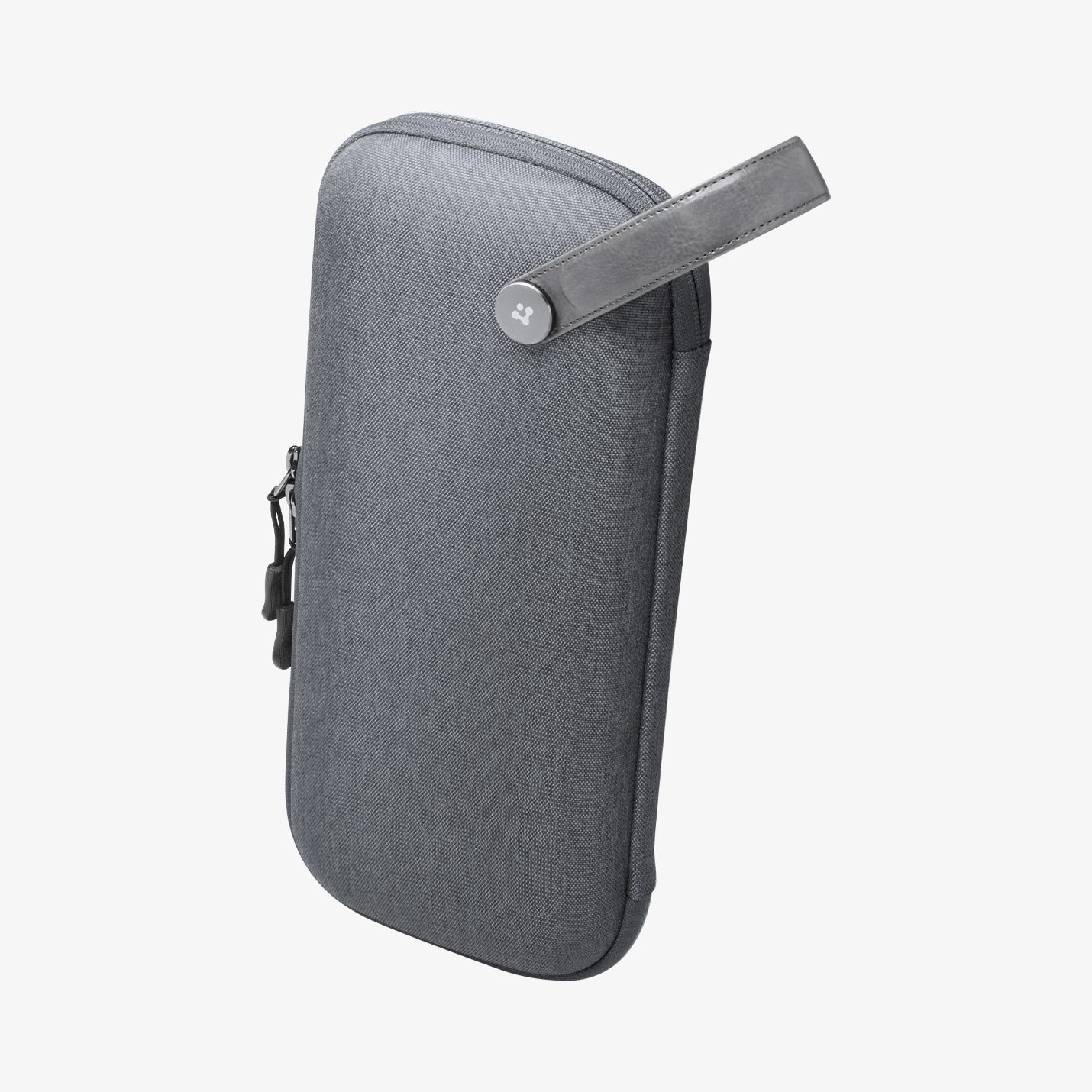 AGP10204 - Nintendo Switch 2 Klasden Pouch Renewed in Charcoal Gray showing one side (front or back - both sides are identical) and a partial view of the side opposite the zipper