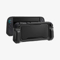ACS09075 - Nintendo Switch 2 Rugged Armor in Matte Black showing the back and front