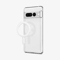 ACP08346 - Magnet Ring Plate (MagFit) in White showing the front hovering in front of the device