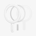 ACP08346 - Magnet Ring Plate (MagFit) in White showing the front of the magnet ring detached from its parts