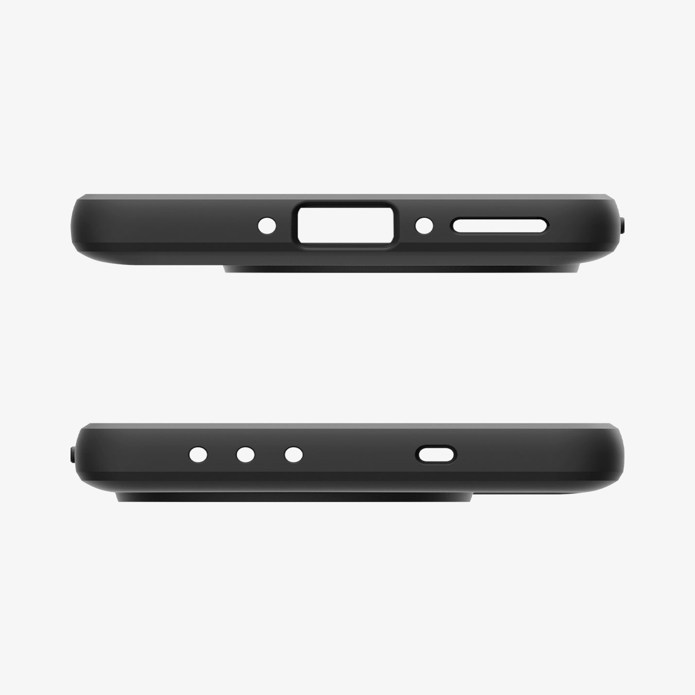 ACS09067 - OnePlus 13 Case Ultra Hybrid in Matte Black showing the top and bottom