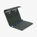 AFA08347 - Passport Holder in military green showing the inside with cards and passport in slots