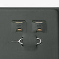 AFA08347 - Passport Holder in military green showing the sim slots for sim cards and a pin ejector