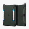 AFA08347 - Passport Holder in military green showing the front, back and sides