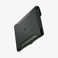AFA08347 - Passport Holder in military green showing the front and partial side