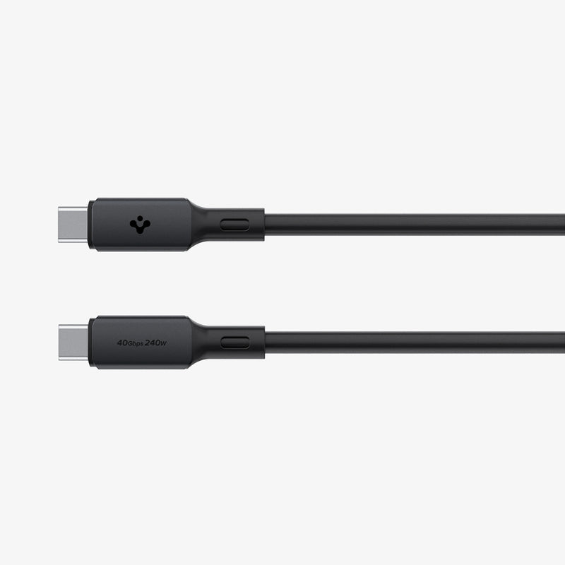 ACA06839 - ArcWire™ USB-C to USB-C Cable PB2202 in Black showing the 2 charging heads in 40Gbps/240W