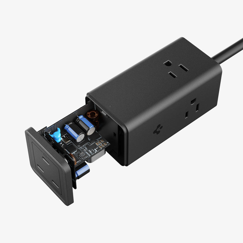 ACH05942 - ArcDock 70W Desktop Charger PD2102 in Black showing the partial top and sides and inner part showing its technology