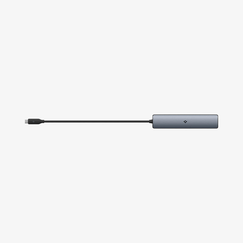ACA06193 - ArcDock Pro Multi Hub 6-in-1 PD2302 in Space Gray showing the top and a straight cable wire