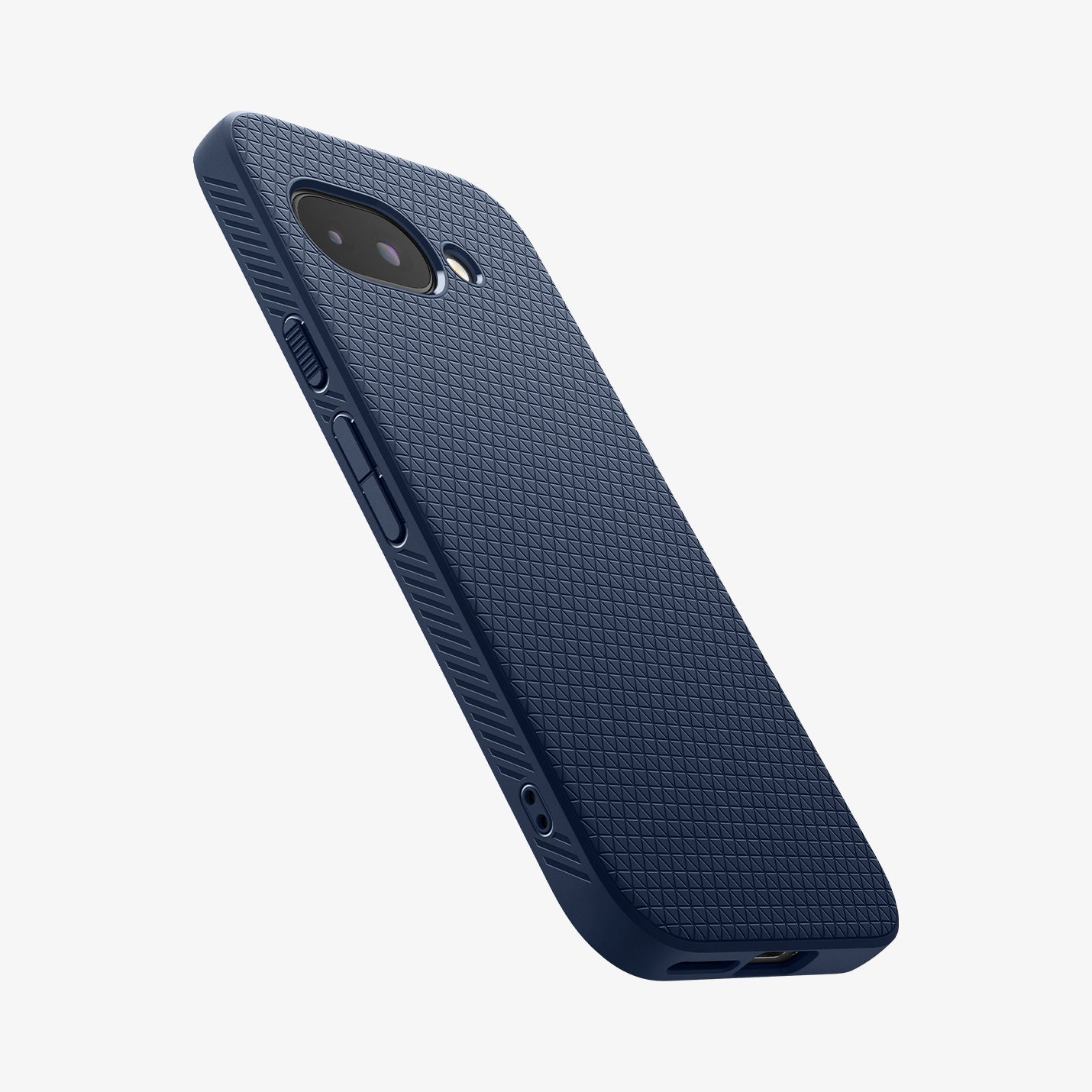 ACS09040 - Pixel 9a Case Liquid Air in Navy Blue showing the back, partial side and bottom