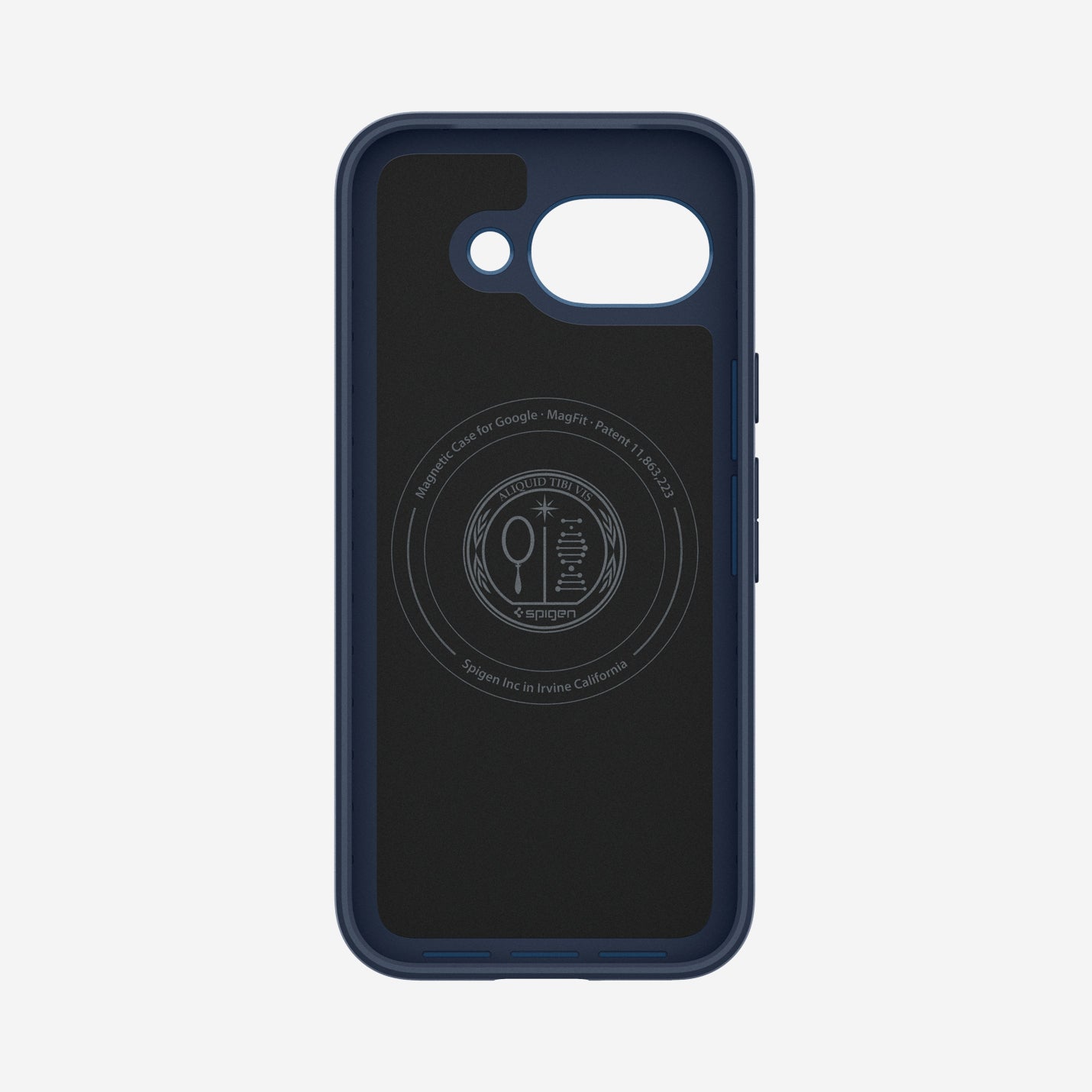 ACS09038 - Pixel 9a Case Thin Fit (MagFit) in Navy Blue showing the inner
