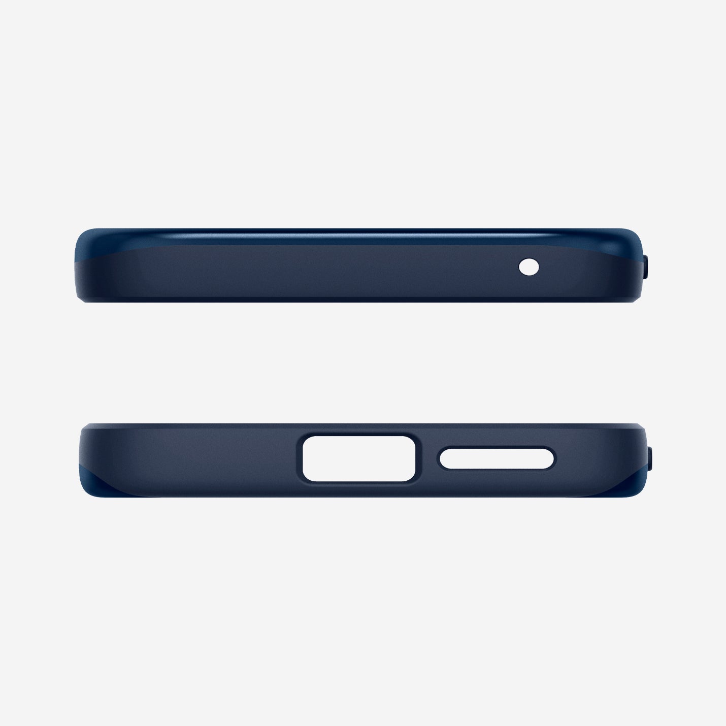 ACS09038 - Pixel 9a Case Thin Fit (MagFit) in Navy Blue showing the top and bottom