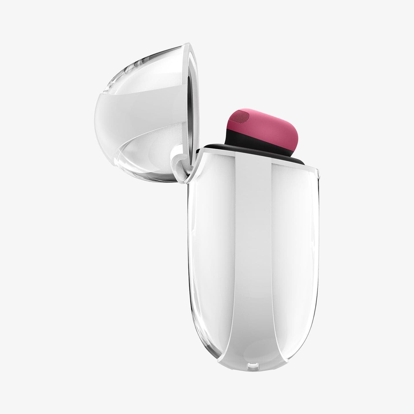 ACS05134 - Pixel Buds Pro 2 Case Ultra Hybrid in Jet White showing the side, top open