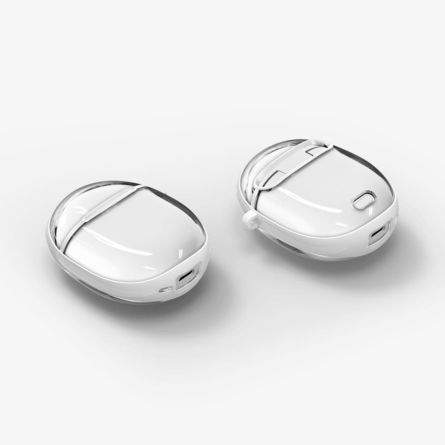 ACS05134 - Pixel Buds Pro 2 Case Ultra Hybrid in Jet White showing the front and back, partial sides and bottom