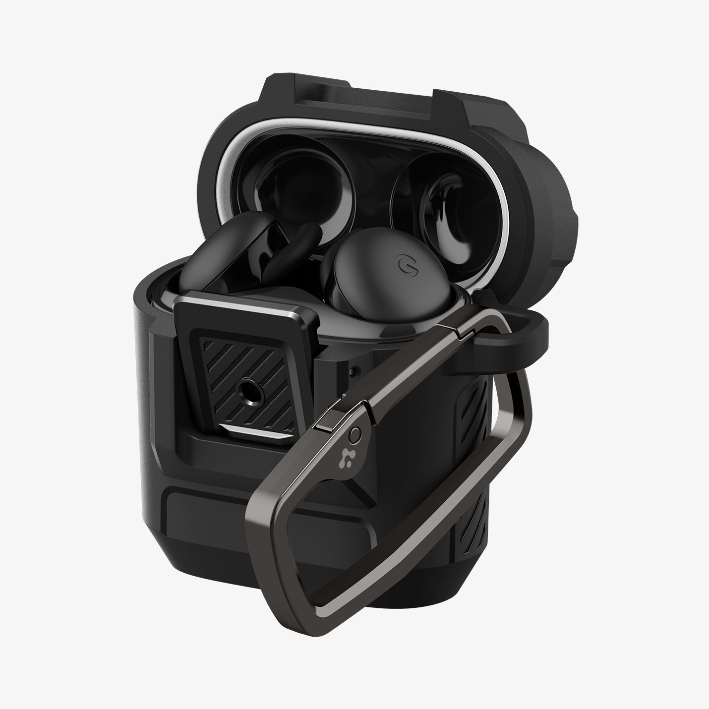 ACS09481 - GBAb Case Lock Fit in black showing the front and side with top open