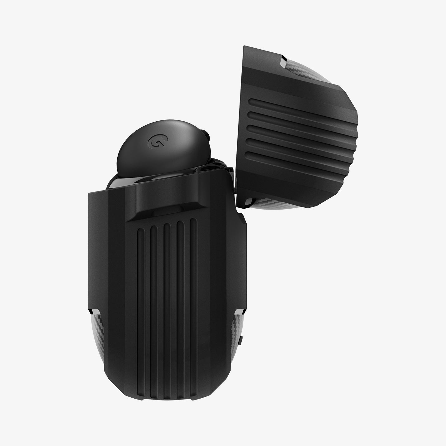 ACS09480 - GBAb Case Rugged Armor in black showing the side with top open