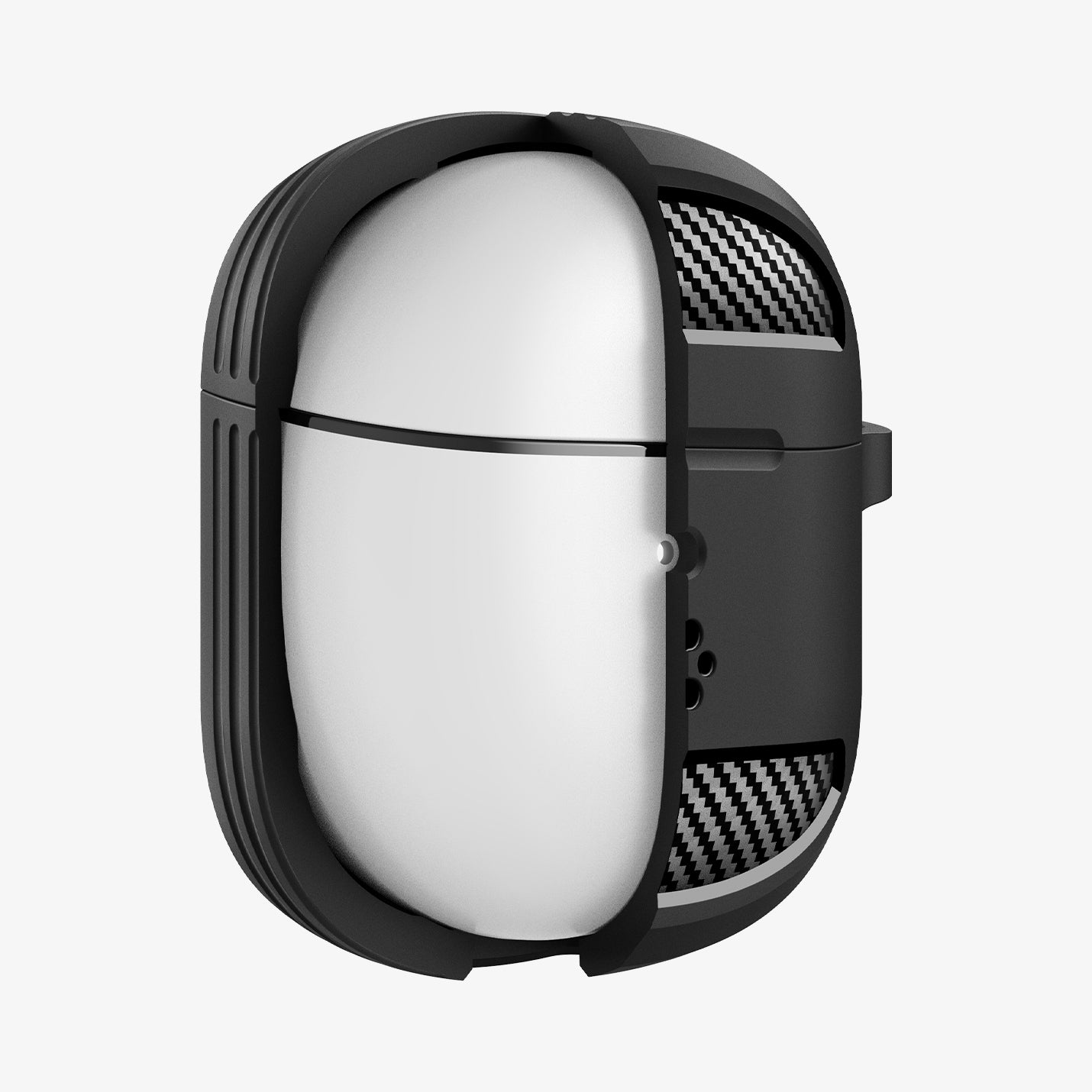 ACS09480 - GBAb Case Rugged Armor in black showing the front with case cut half open to show inside