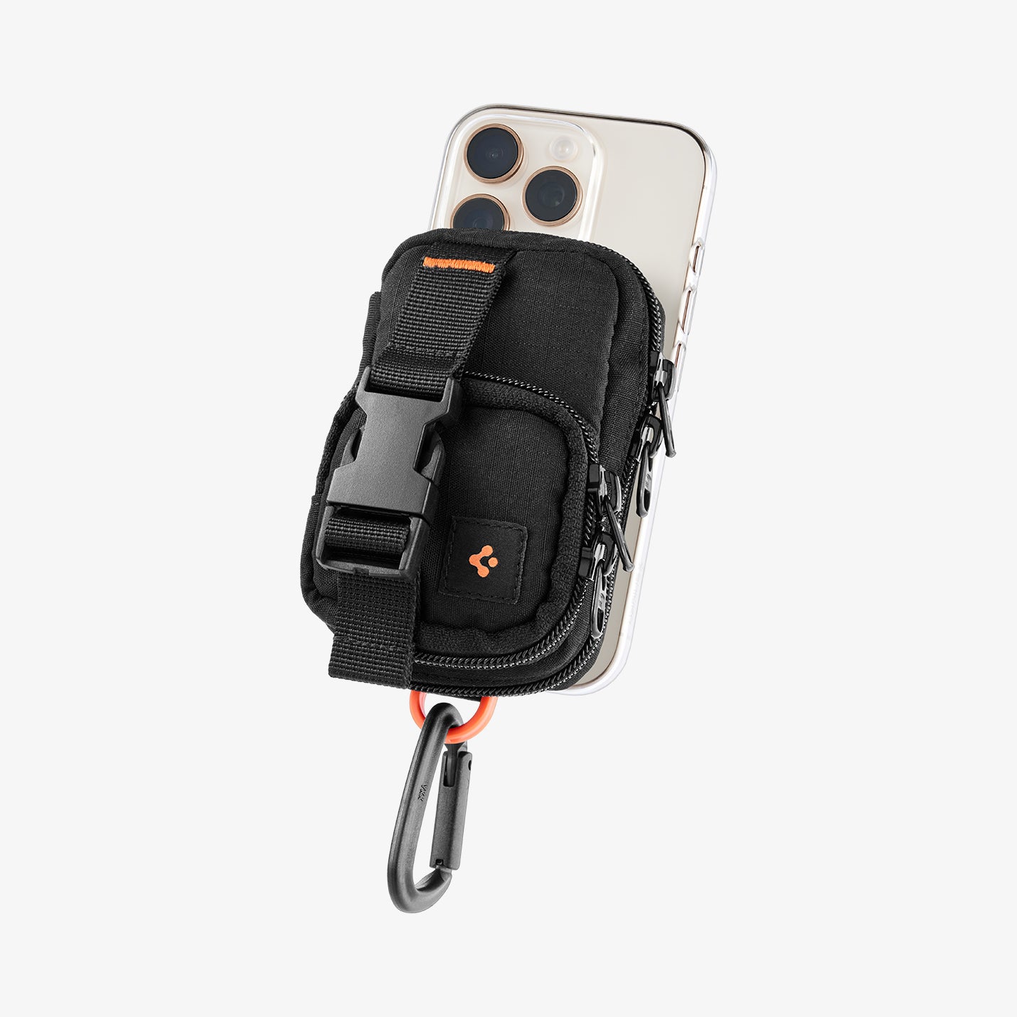 AFA09338 - MagSafe Card Holder Snap Zip (MagFit) shows a picture of the actual attachment to the back of the phone via magnets