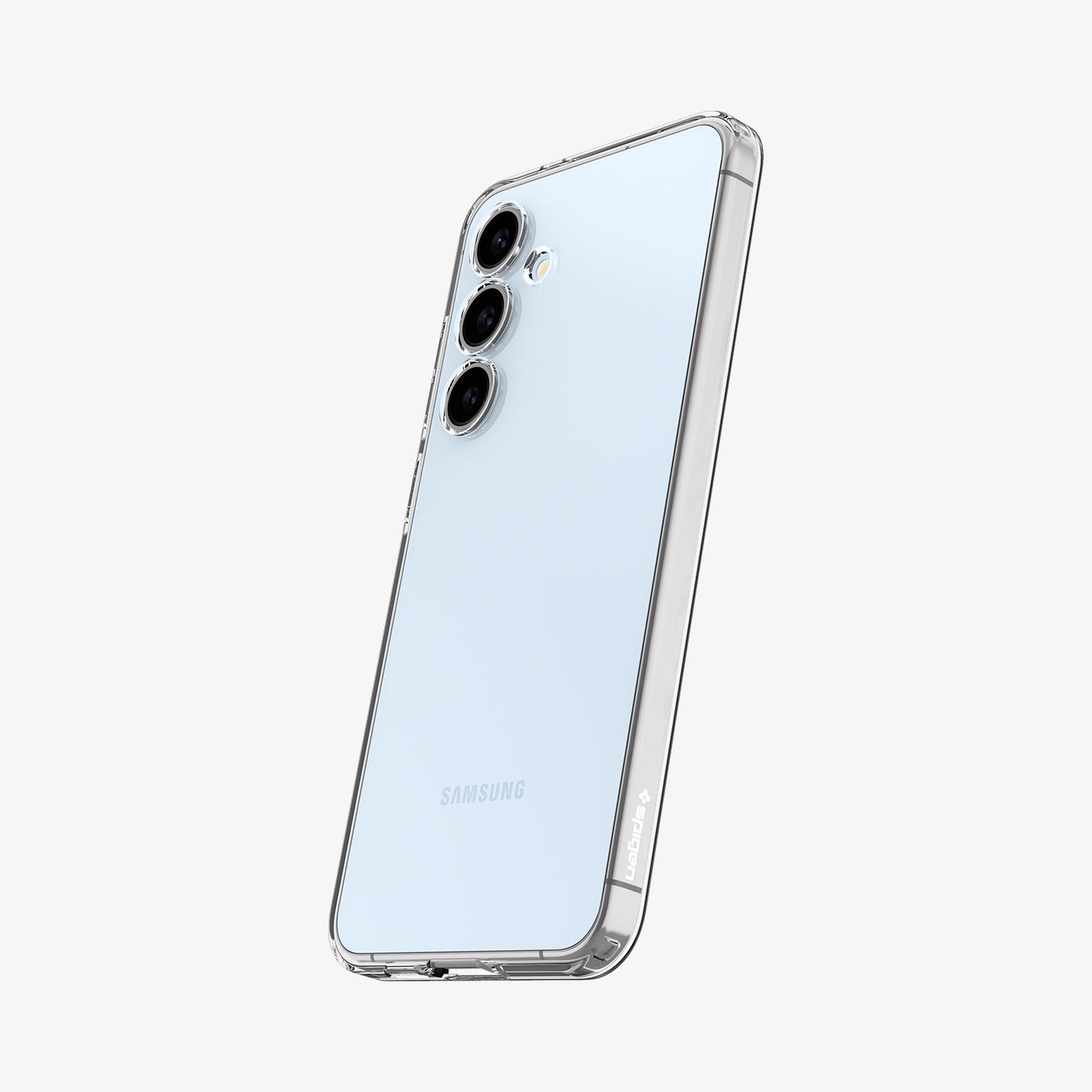 ACS08616 - Galaxy S24 FE Case Liquid Crystal in Crystal Clear showing the back, partial side and bottom