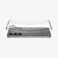 ACS08616 - Galaxy S24 FE Case Liquid Crystal in Crystal Clear showing the back, partially lifted at the top and bottom part