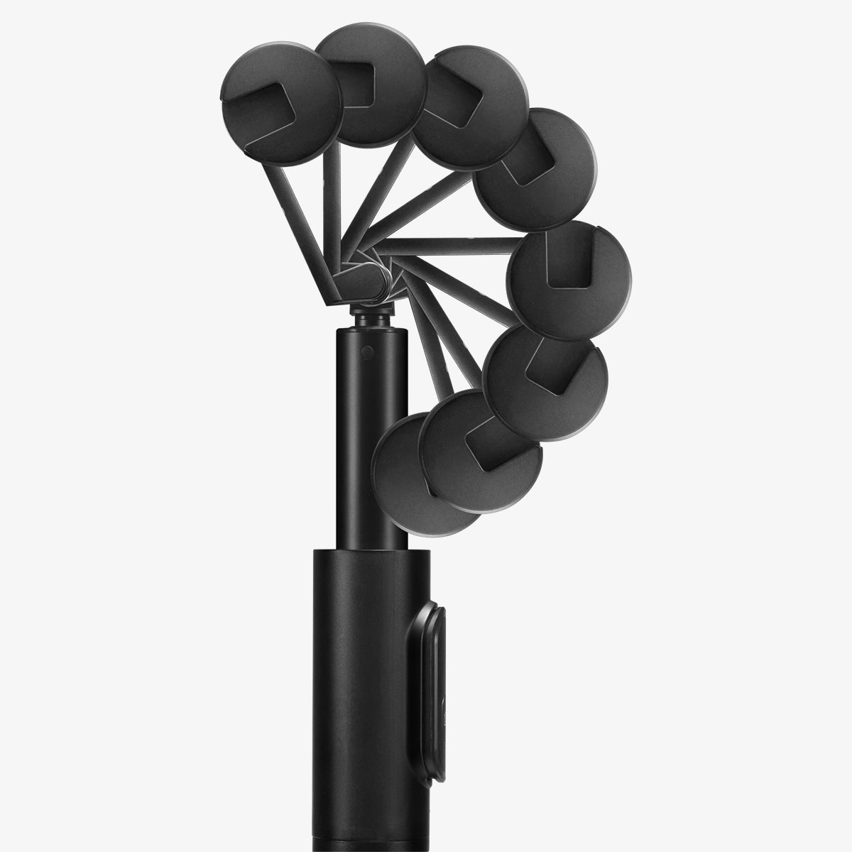 AMP09336 - Tripod Selfie Stick S541W in Black showing the flexibility of the phone holder