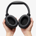 ASD09691 - Spigen Active Noise Cancelling SA2403 in Black showing the showing both inner of the left and right ear cups