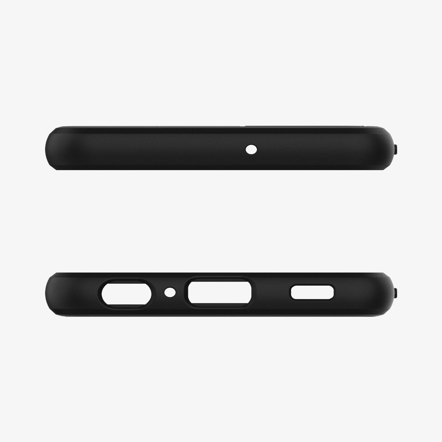 ACS02741 - Galaxy A32 Case Rugged Armor in Matte Black showing the top and bottom