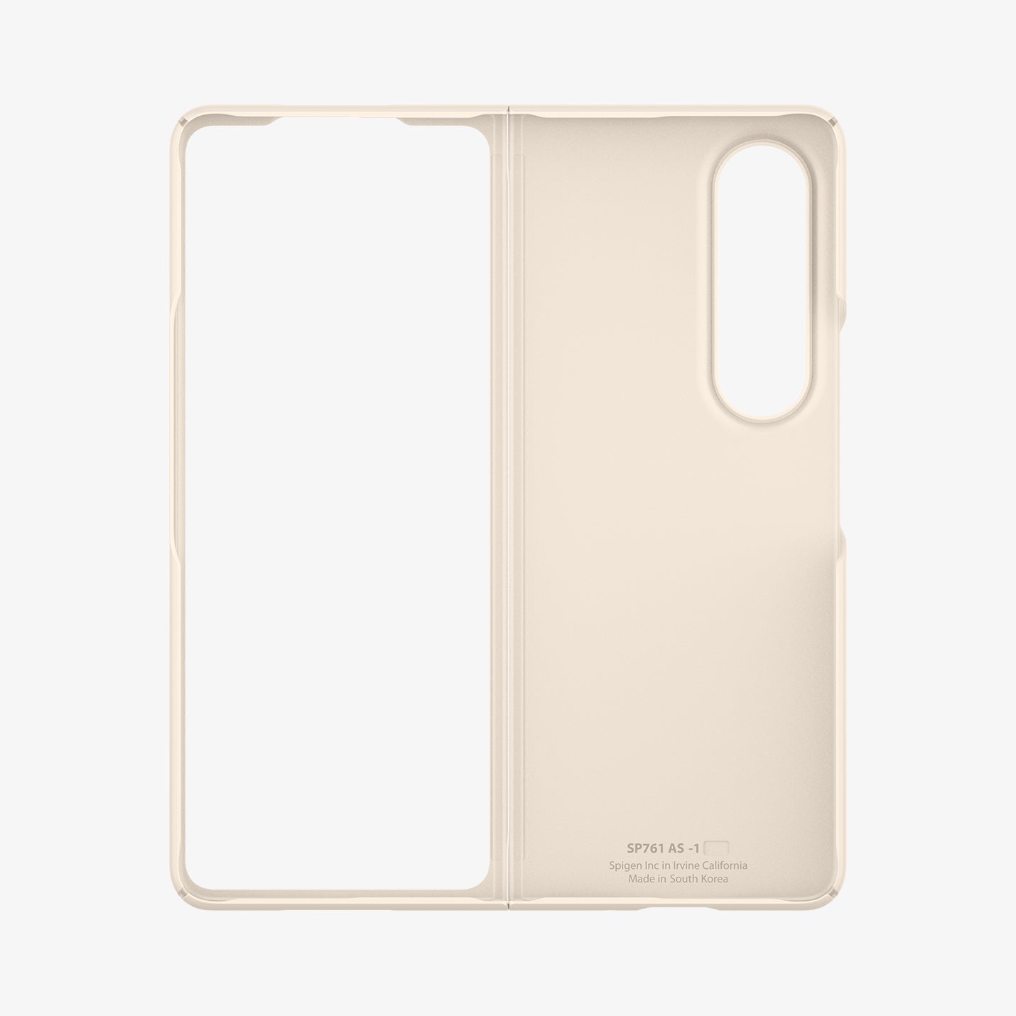 ACS05510 - Galaxy Z Fold 4 Case AirSkin in pearled ivory showing the inside of case