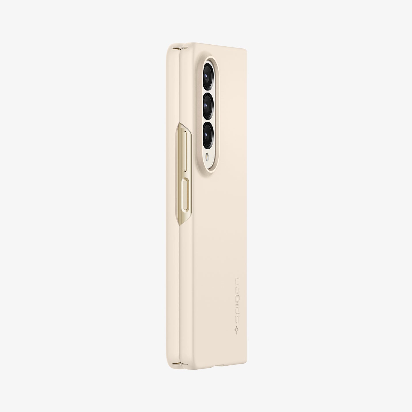 ACS05510 - Galaxy Z Fold 4 Case AirSkin in pearled ivory showing the side and partial back