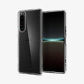 ACS04551 - Sony Xperia 5 IV Case Ultra Hybrid in crystal clear showing the back and front