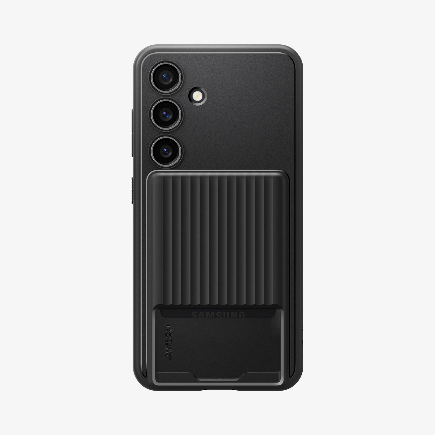 ACS07360 - Galaxy S24 Case Liquid Slot in Matte Black showing the back with card slot