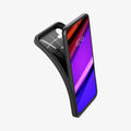 ACS06379 - Galaxy S23 FE Case Core Armor in matte black showing the case bending away from the device