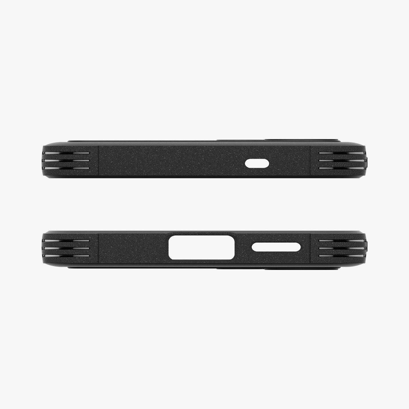 ACS08924 - Galaxy S25 Case Core Armor (MagFit) in Matte Black showing the top and bottom