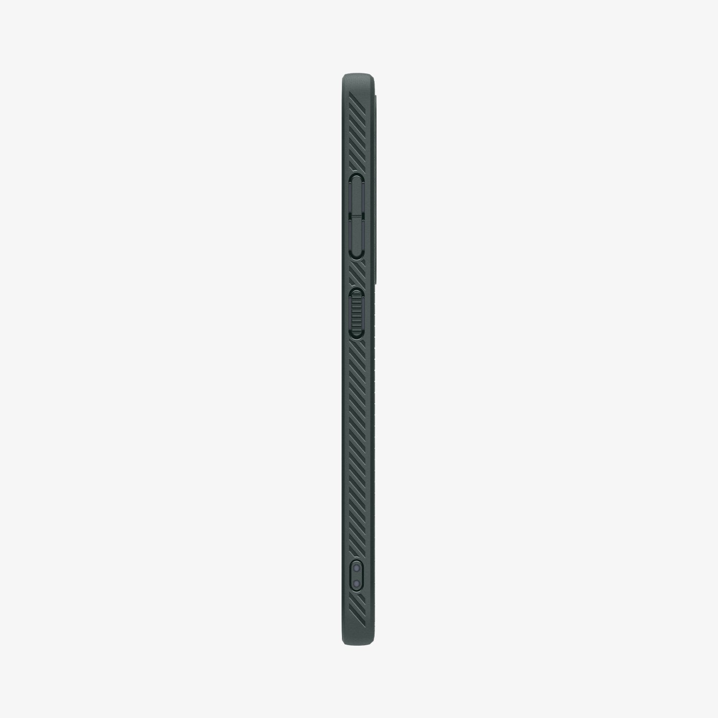 ACS09001 - Galaxy S25 Case Liquid Air in Abyss Green showing the side