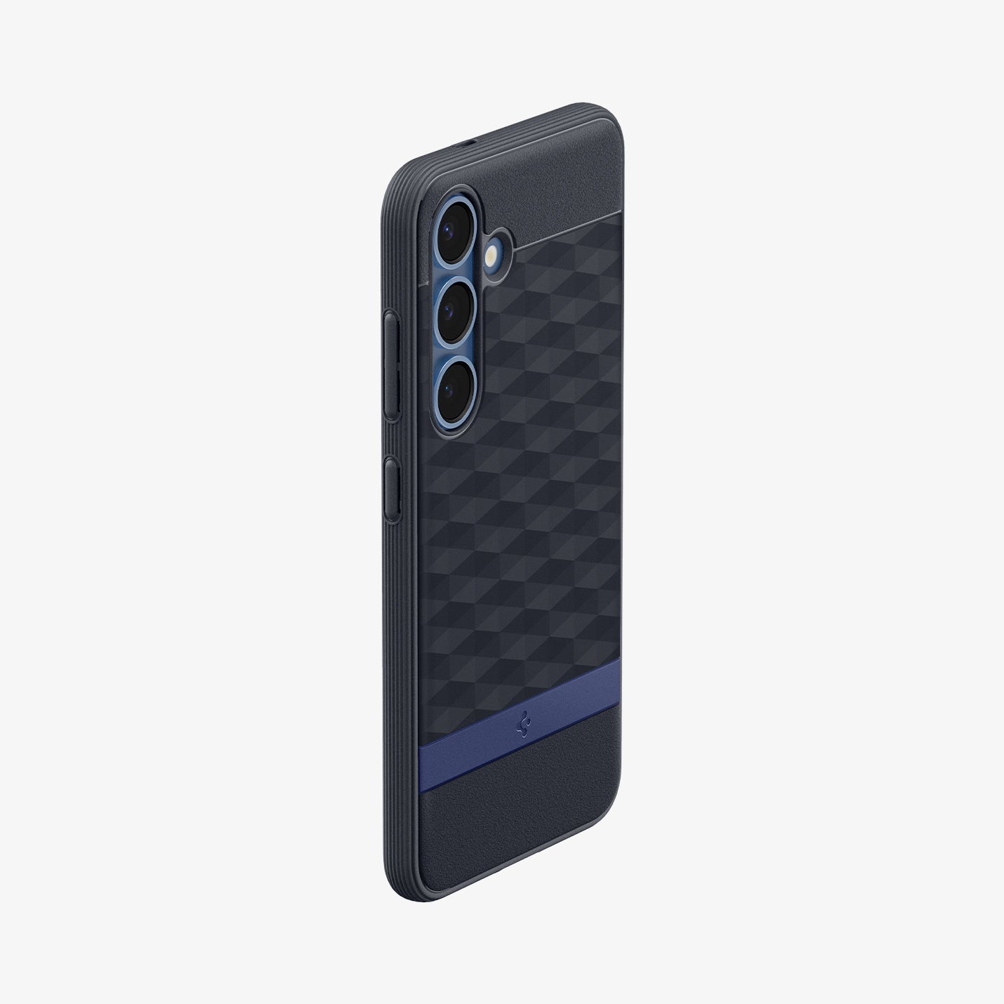 ACS09064 - Galaxy S25 Case Parallax (MagFit) in Navy Violet showing the back and partial side