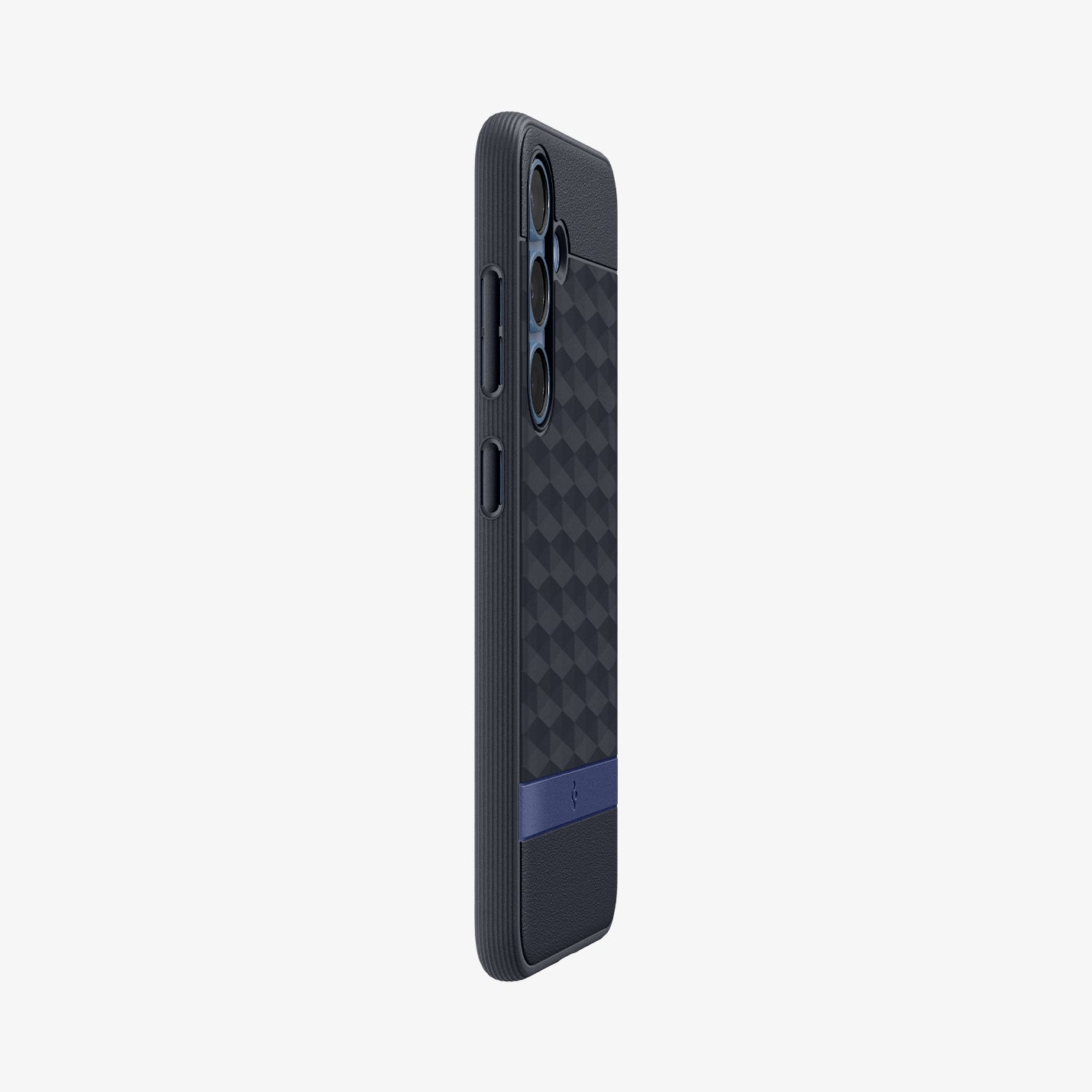 ACS09064 - Galaxy S25 Case Parallax (MagFit) in Navy Violet showing the partial back and side