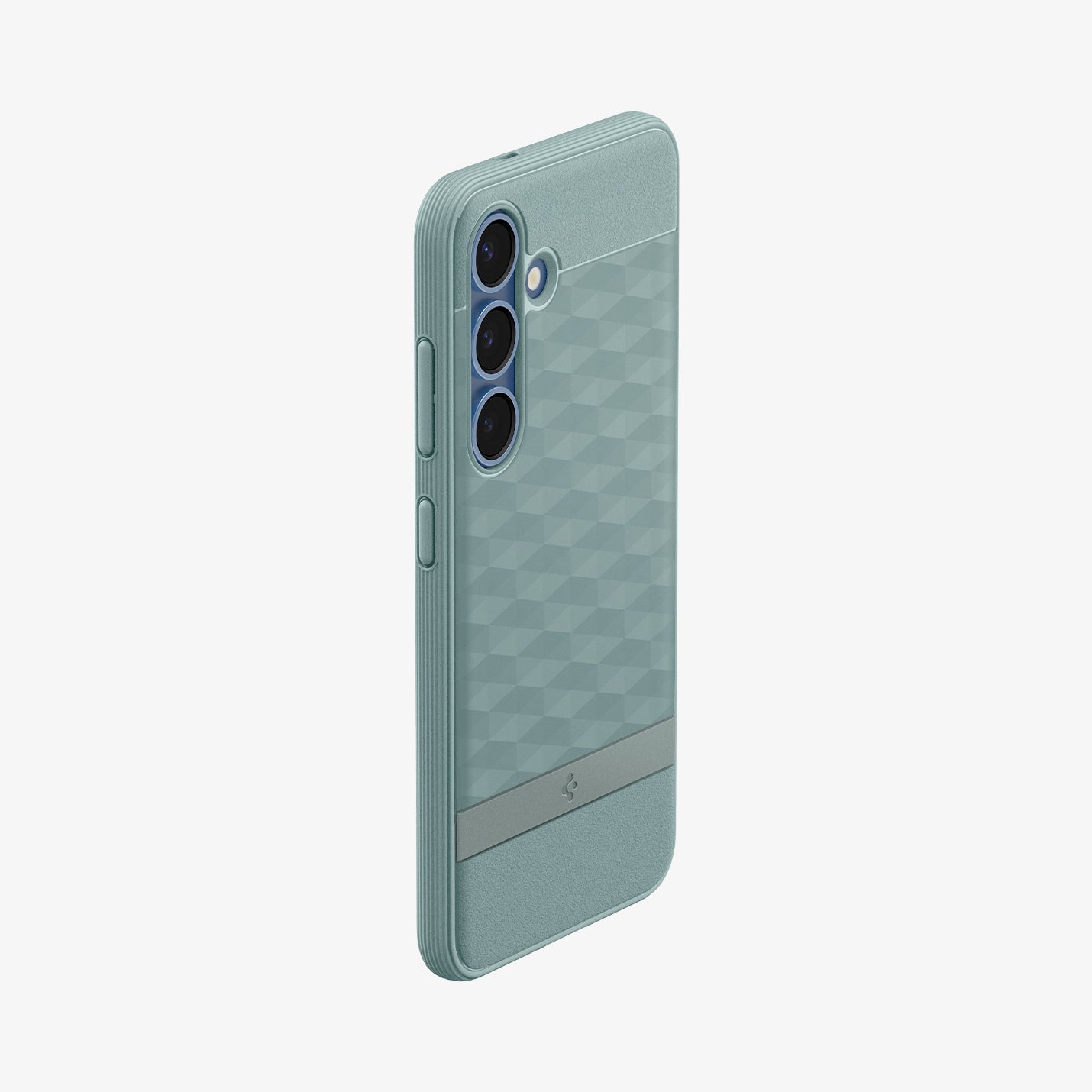 ACS09063 - Galaxy S25 Case Parallax (MagFit) in Sage Green showing the back and partial side