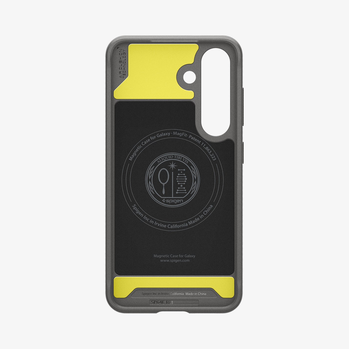 ACS08999 - Galaxy S25 Case Rugged Armor (MagFit) in Marble Gray showing the inner