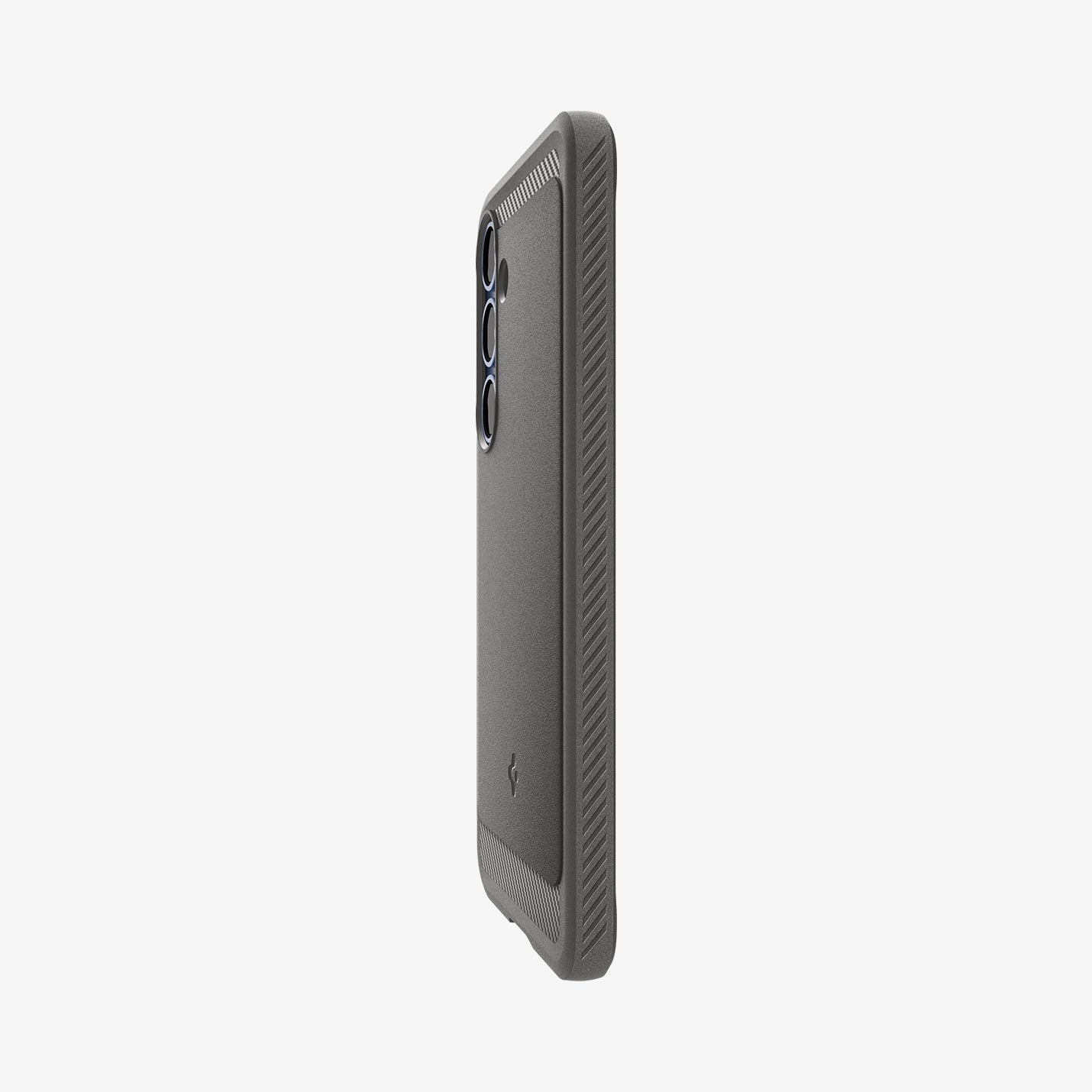 ACS08999 - Galaxy S25 Case Rugged Armor (MagFit) in Marble Gray showing the partial back and side