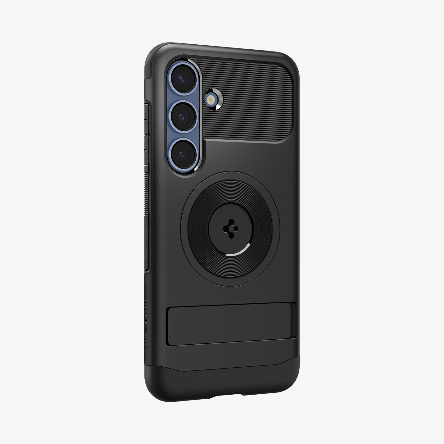 ACS08915 - Galaxy S25 Plus Case Slim Armor (MagFit) in Black showing the back partial side