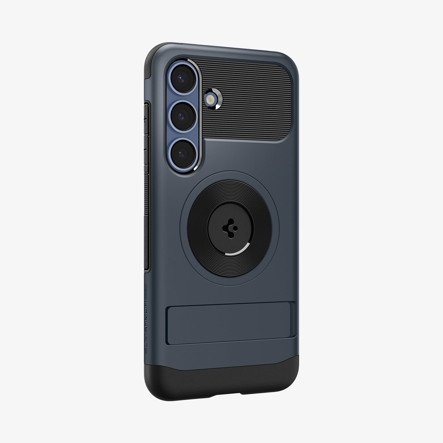 ACS08914 - Galaxy S25 Plus Case Slim Armor (MagFit) in Metal Slate showing the back partial side