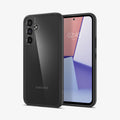 ACS05887 - Galaxy A54 5G Case Ultra Hybrid in Matte Black showing the back next to it is a device showing front