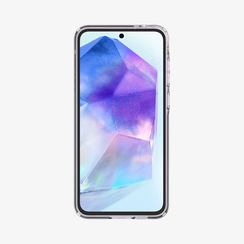 ACS07537 - Galaxy A55 5G Case Liquid Crystal in Crystal Clear showing the front