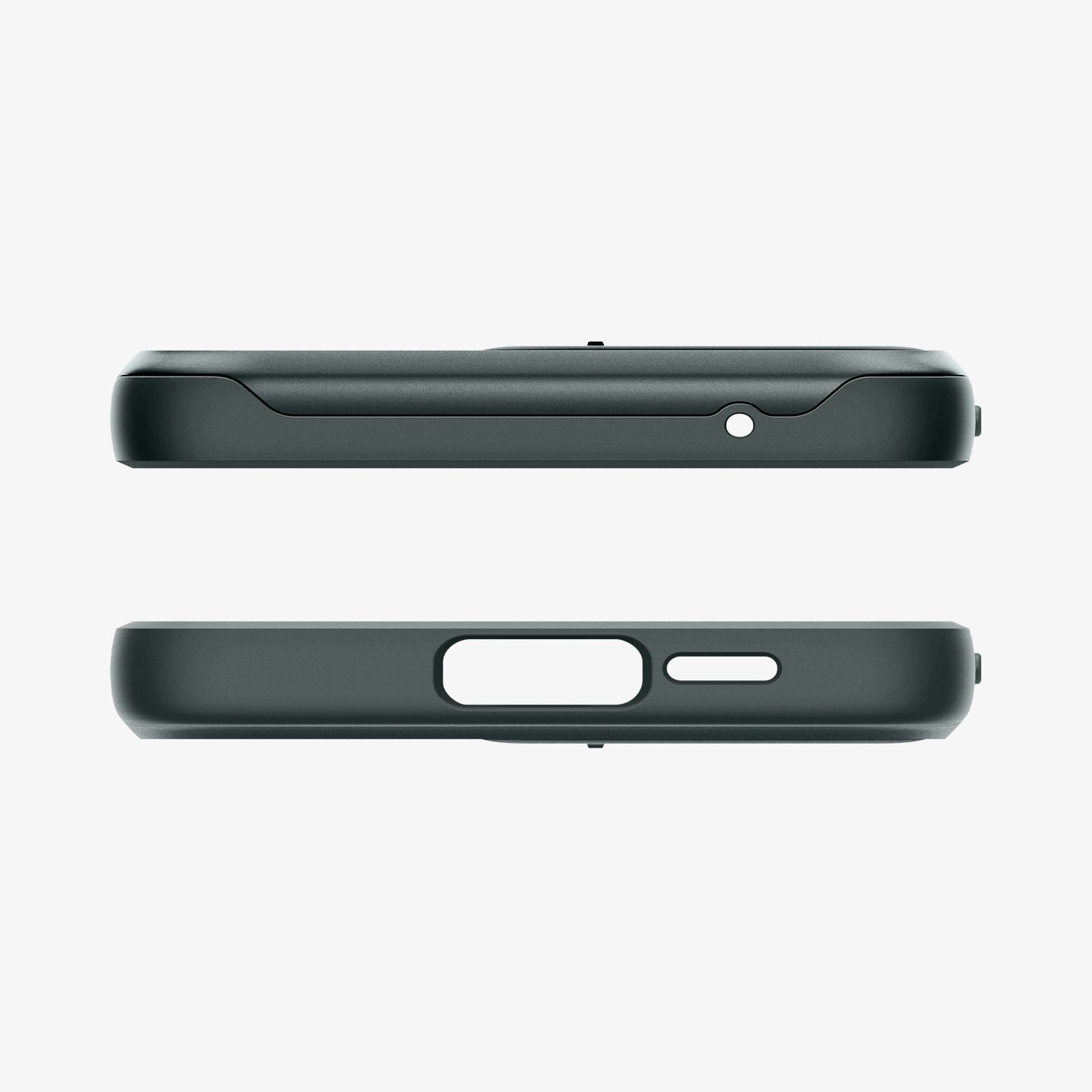 ACS07536 - Galaxy A55 5G Case Optik Armor in Abyss Green showing the top an bottom