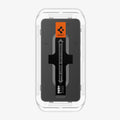 AGL07430 - Galaxy S24 Plus GLAS.tR EZ Fit in Transparency showing the top of alignment tray