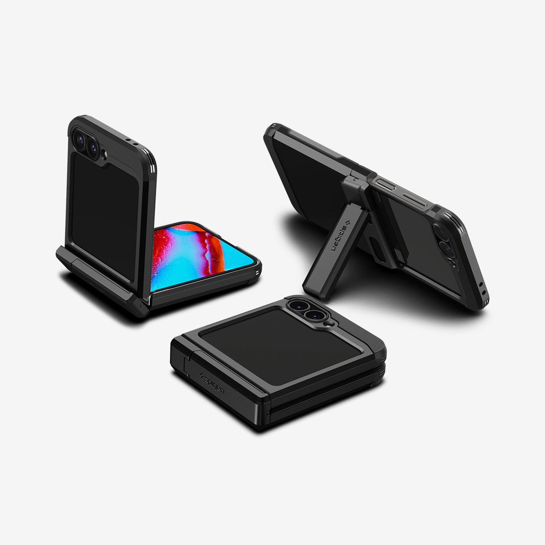 ACS08292 - Galaxy Z Flip 6 Case Tough Armor Pro in Metal Slate showing the back