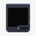 ACS08288 - Galaxy Z Flip 6 Case Ultra Hybrid Pro in Frost Navy Blue showing the back folded