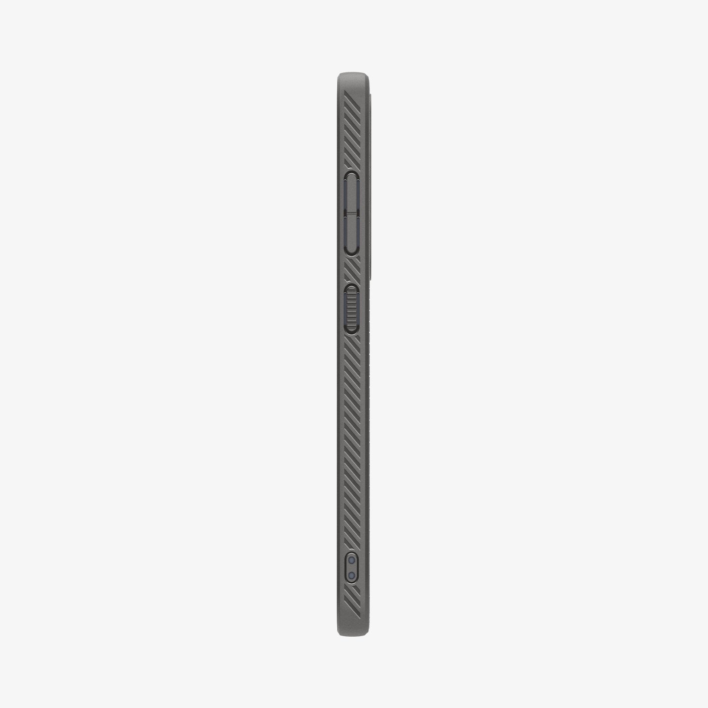 ACS08980 - Galaxy S25 Plus Case Liquid Air in Marble Gray showing the side
