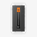 AGL07493 - Galaxy S24 Ultra GLAS.tR EZ Fit in Transparency showing the top of alignment tray