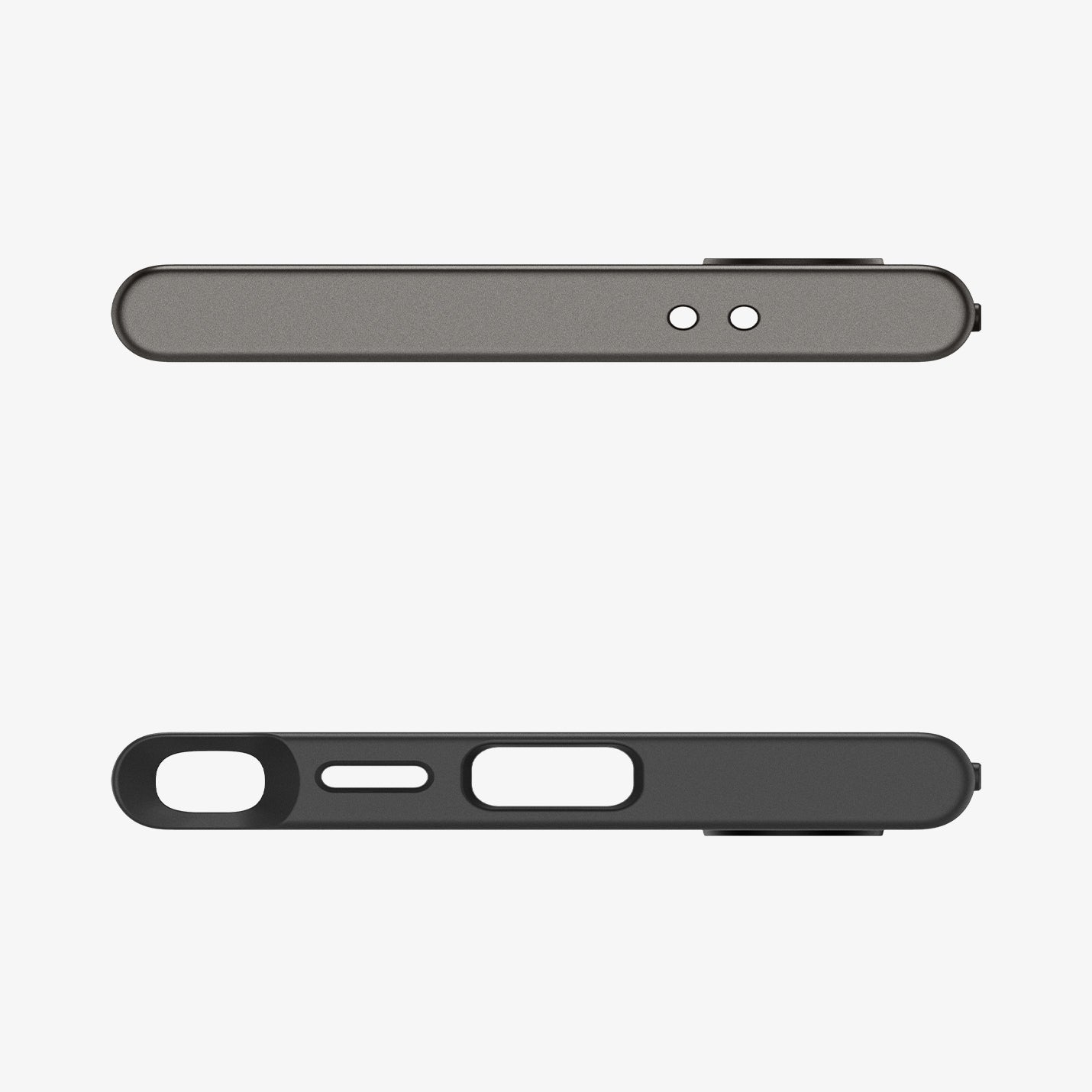 ACS07305 - Galaxy S24 Ultra Case Neo Hybrid in Gunmetal showing the top and bottom
