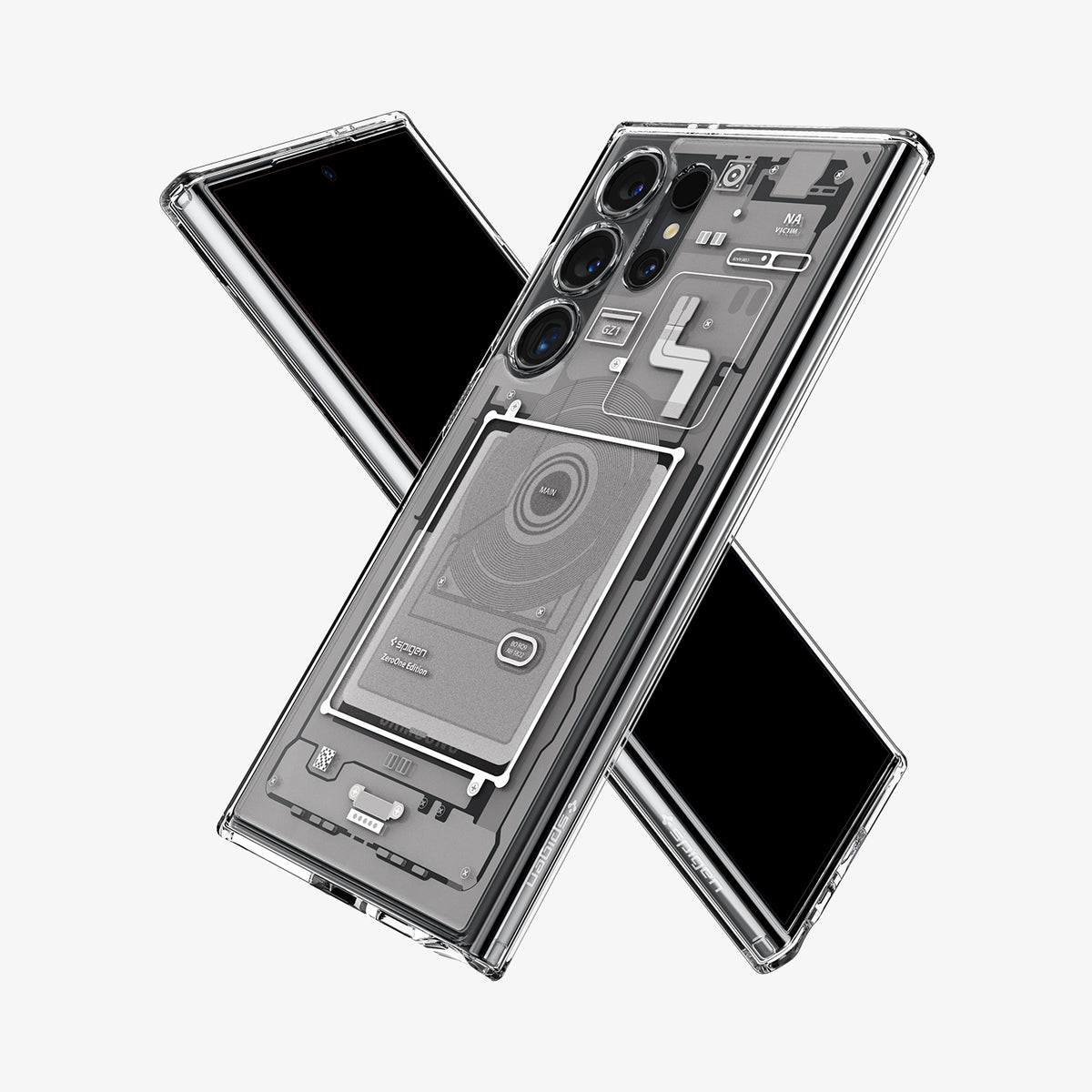 Samsung Galaxy S24 Spigen Ultra Hybrid Cover - Sort / Gennemsigtig